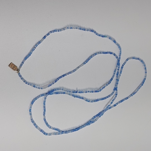 Me to We beaded Long Blue & White Necklace - Picture 4 of 8